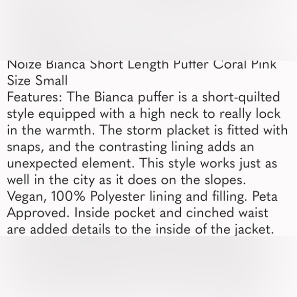 COPY - NOIZE GWEYN SHORT PUFFER IN PINK - Picture 2 of 6